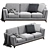 Ceni Volcanic Gray Sofa: Modern Comfort for Your Home 3D model small image 2