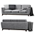 Ceni Volcanic Gray Sofa: Modern Comfort for Your Home 3D model small image 3