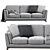 Ceni Volcanic Gray Sofa: Modern Comfort for Your Home 3D model small image 4