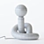 Sleek Metal Knot Table Lamp 3D model small image 3