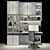 Elegant Cabinet Furniture Set 3D model small image 2