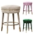 Parisian Counter Stool: Classic Elegance for Elevated Comfort 3D model small image 1