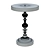 Sleek Black Metal Side Table: Shaine 3D model small image 2