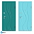 Hi-Tech Entrance Door: HT-133 Aluminium Design 3D model small image 4