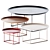 Sleek Set: Fat Coffee Tables 3D model small image 1