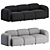 Sleek 3-Seater Swell Sofa 3D model small image 5