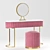 Marble Base Pink Dressing Table 3D model small image 1