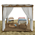 Beach Lounge Outdoor Set 3D model small image 2