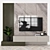 Modern TV Wall Set with 60 inch TV 3D model small image 1