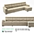 Versatile Modular Boston Sofa 3D model small image 1