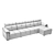 Versatile Modular Boston Sofa 3D model small image 3