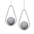 Sleek Modern Hoop Drop Pendant 3D model small image 2