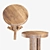 African-Inspired 3-Leg Bar Stool 3D model small image 2