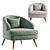 Modern Armchair: Perfect Blend of Style and Comfort 3D model small image 1