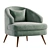 Modern Armchair: Perfect Blend of Style and Comfort 3D model small image 2