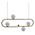 Sleek Modern Chandelier 3D model small image 1