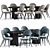 Modern Dining Chairs Set 3D model small image 1