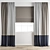 Elegant Polygonal Curtain Model 3D model small image 1