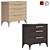 Modern Oak Chest of Drawers - Bridge 3D model small image 1