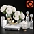 Frozen Glass & Hydrangea Decor Set 3D model small image 1