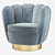 Elegant Eichholtz Mirage Swivel Chair 3D model small image 4