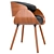 Corvus Mid-century Accent Chair: Modern Elegance for Your Space 3D model small image 3