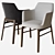 Modern Leda Chair: Sleek and Stylish 3D model small image 1