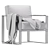 Elegant Coco Republic Brussels Chair 3D model small image 5