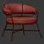 Cozy Curved Armchair 3D model small image 5