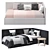 WoodNotes Corner Bed: Modern and Functional 3D model small image 1