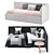 WoodNotes Corner Bed: Modern and Functional 3D model small image 3