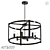 Astwood 6-Light Chandelier: Elegant and Versatile 3D model small image 1