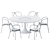 Elegant Manzu Dining Table 3D model small image 4