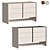 Praddy Havasu Chest: Modern Style, Marble Finish, Three Drawers 3D model small image 1