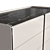 Praddy Havasu Chest: Modern Style, Marble Finish, Three Drawers 3D model small image 4