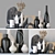 Elegant Vase Set: Perfect for Decoration 3D model small image 1