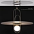 Elegant Italian Blown Glass Pendant: FontanaArte SETAREH 3D model small image 1