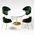 Elegant Kinley Dining Set 3D model small image 1