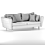 Fred: Stylish Straight Sofa 3D model small image 3