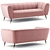 Luxurious Beaumont Velvet Sofa by Meridian Furniture 3D model small image 1