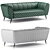 Luxurious Beaumont Velvet Sofa by Meridian Furniture 3D model small image 5