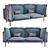 Sleek SOHO Sofa - Modern and Stylish 3D model small image 1