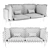 Sleek SOHO Sofa - Modern and Stylish 3D model small image 3