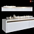 Modern Wall-Mounted TV Stand with Bio Fireplace 3D model small image 1