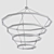 Elegant Halo Chandelier: Brass Beauty 3D model small image 2