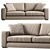 Sitka Boreal Gray Sofa: Modern Elegance for Your Space 3D model small image 1