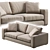 Sitka Boreal Gray Sofa: Modern Elegance for Your Space 3D model small image 2