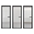 Elegant Glass Door Set 3D model small image 4