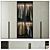 Sleek Glass-Front Wardrobe 3D model small image 1