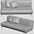 Modern Vibieffe 710 POP2 Sofa 3D model small image 3